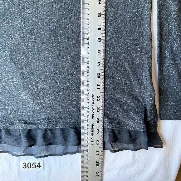 Lauren Conrad Women’s Long Sleeve Screw Neck Blouse size M, Gray - Picture 4 of 7